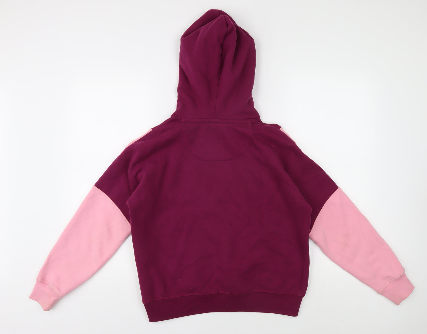 Jack Wills Women's Pink Colourblock Hoodie Size 4