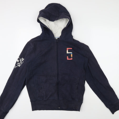 Oxbow Unisex Blue Full Zip Hoodie M
