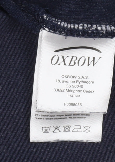 Oxbow Unisex Blue Full Zip Hoodie M
