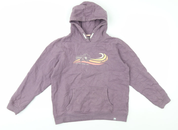 Animal Girls Purple Pullover Hoodie Size 13 Years Graphic Print