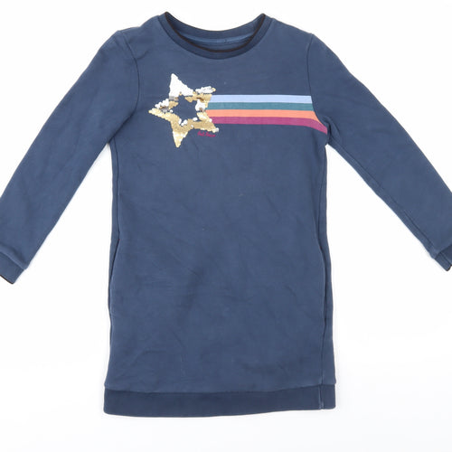 FatFace Girls Blue Star Sequin Jumper 8-9 Years