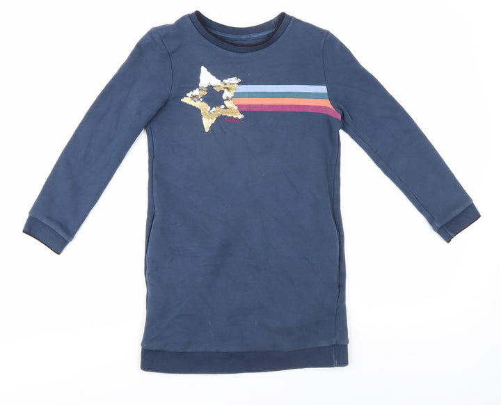 FatFace Girls Blue Star Sequin Jumper 8-9 Years