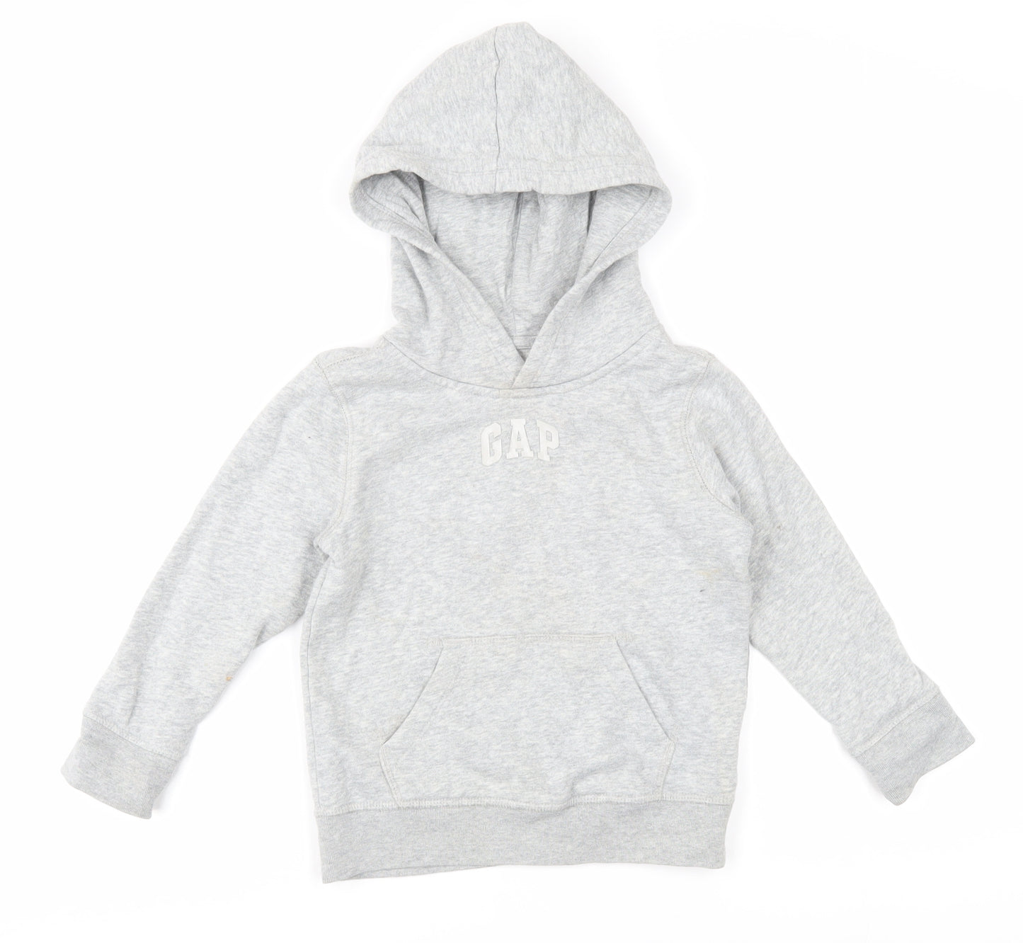 GAP Boys Grey Pullover Hoodie, Size 5 Years, Casual Comfort