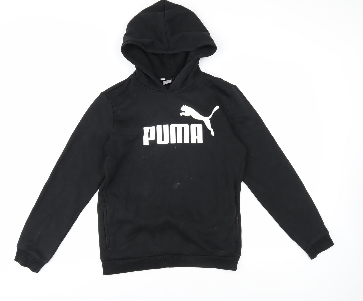 Puma Boys Black XL Hoodie with Logo - Casual Comfort