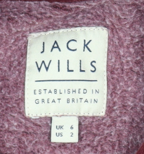 Jack Wills Women's Red Pullover Hoodie Size 6