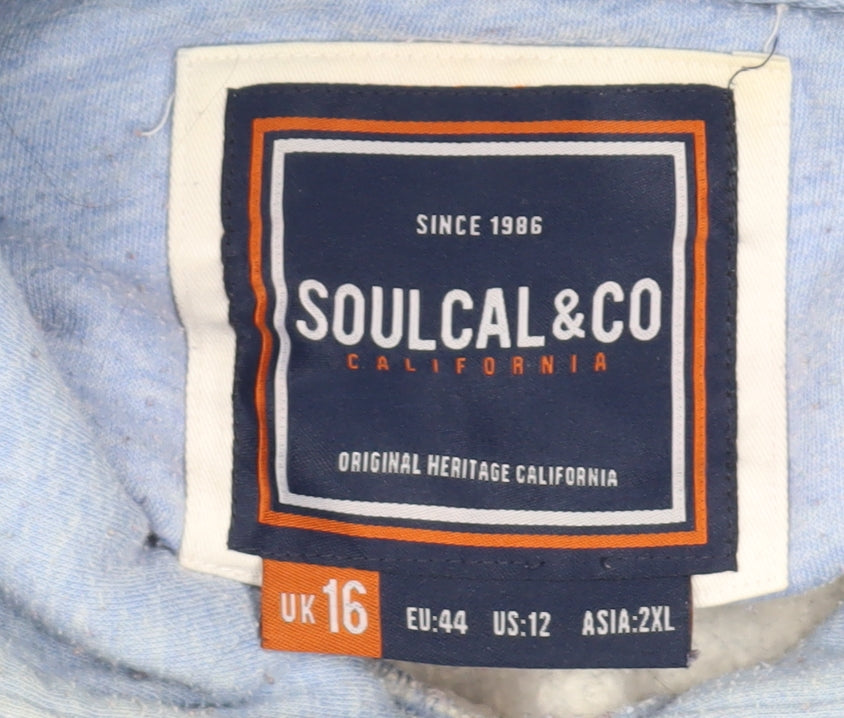 SoulCal & Co Women's Blue Pullover Hoodie Size 16