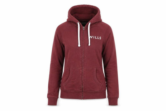 Front view of Jack Wills Women's Red Full Zip Hoodie, size 10
