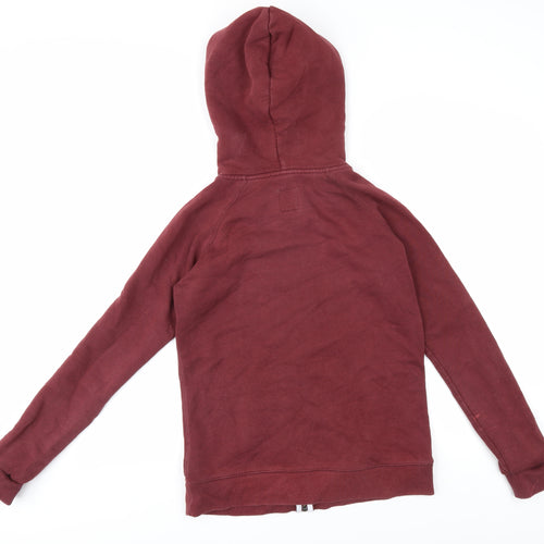 Jack Wills Women's Red Full Zip Hoodie, Size 10