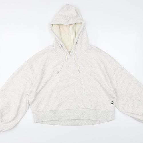 Puma Women's Ivory Pullover Hoodie, Size M, Casual Style