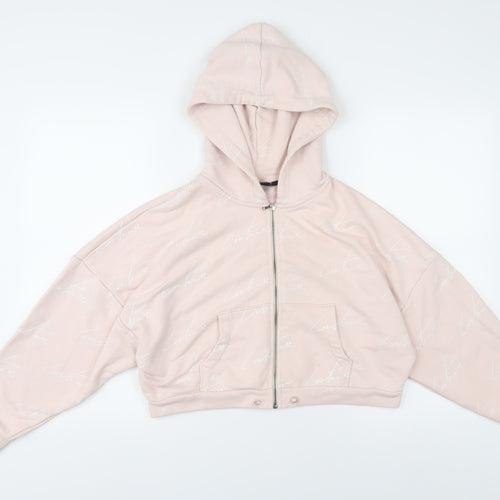 The Couture Club Women's Pink XS Full Zip Hoodie