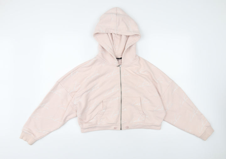 The Couture Club Women's Pink XS Full Zip Hoodie