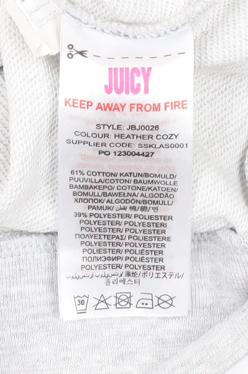 Juicy Couture Girls Grey Pullover Top, 7-8 Years, Graphic Logo