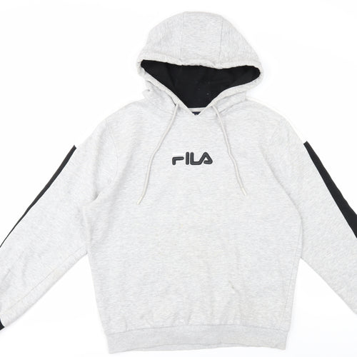FILA Men's Grey Pullover Hoodie Size S