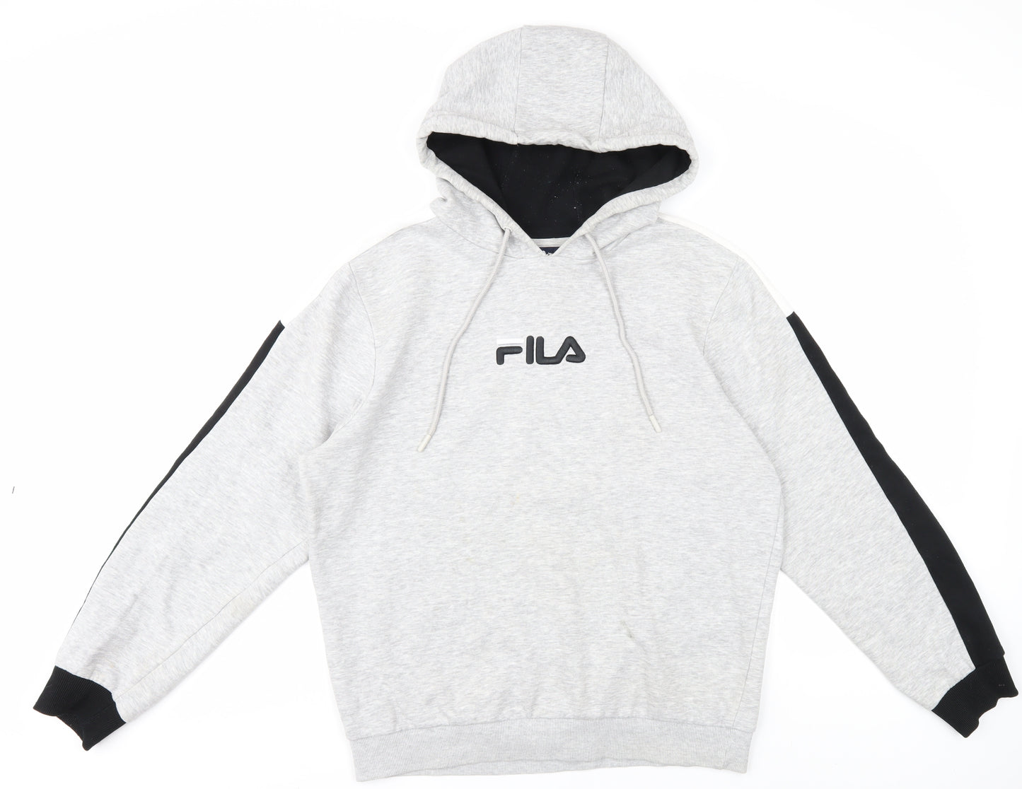 FILA Men's Grey Pullover Hoodie Size S