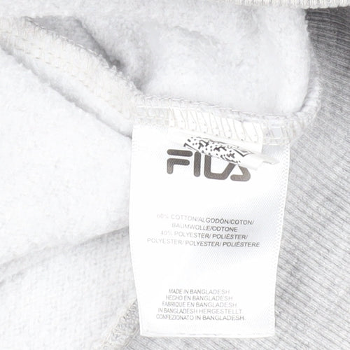 FILA Men's Grey Pullover Hoodie Size S