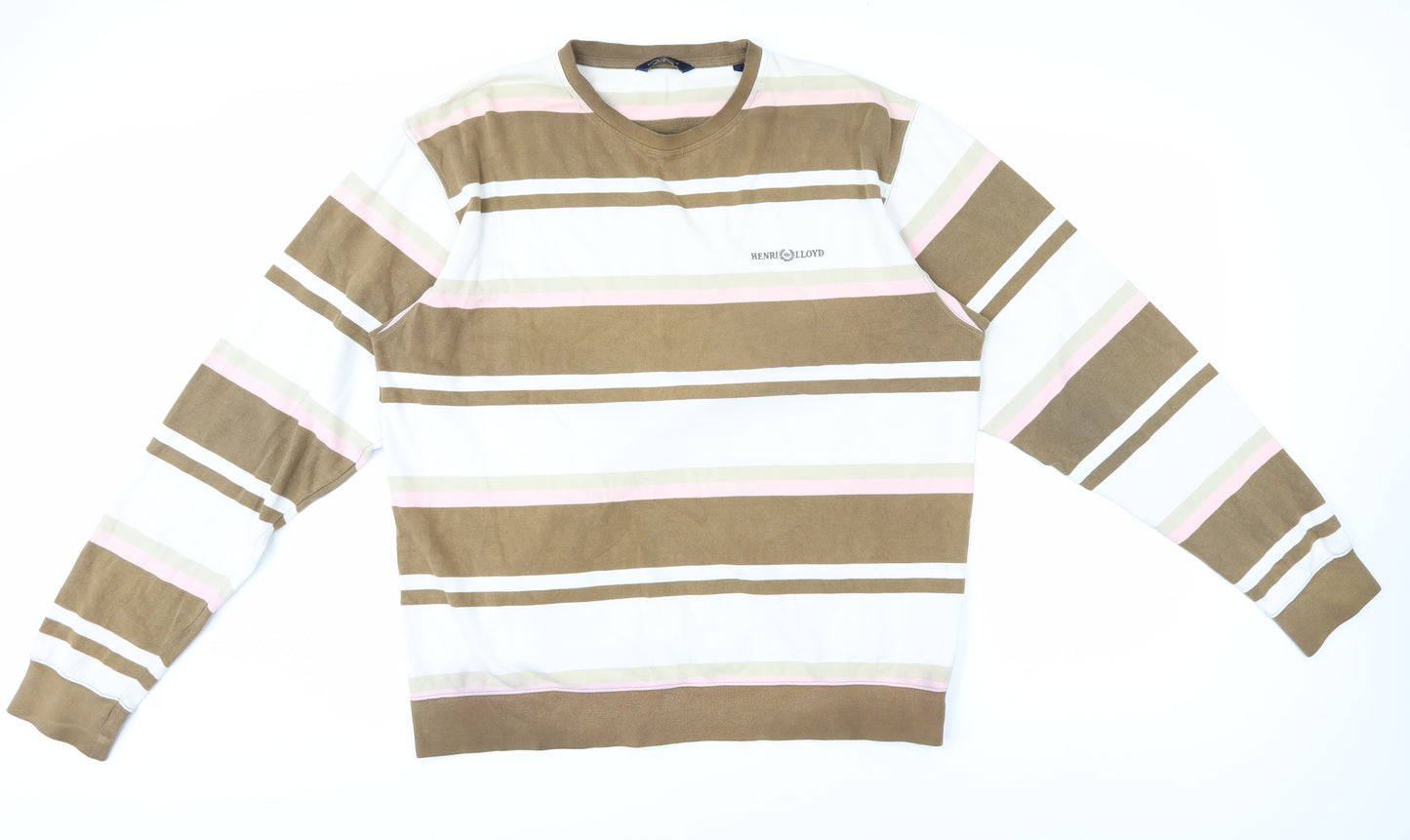 Henri Lloyd Men's Beige XL Striped Long Sleeve T-Shirt