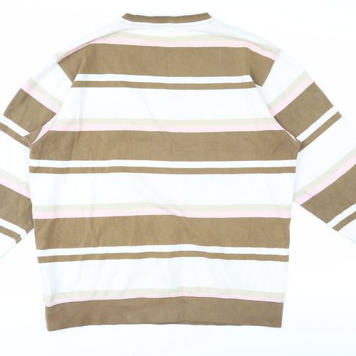 Henri Lloyd Men's Beige XL Striped Long Sleeve T-Shirt