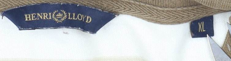 Henri Lloyd Men's Beige XL Striped Long Sleeve T-Shirt
