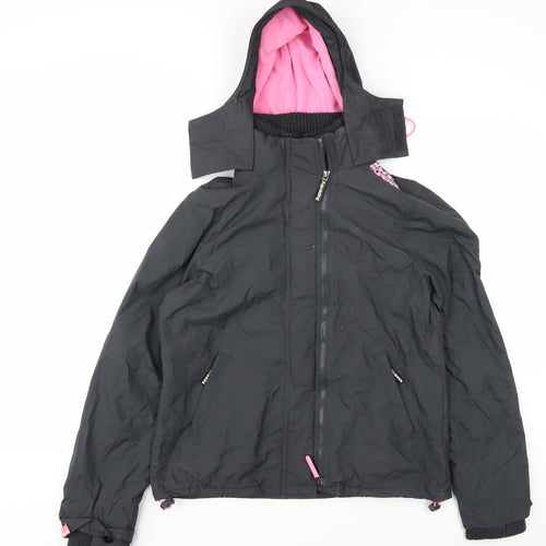 Superdry Women's Black Windbreaker Jacket XL