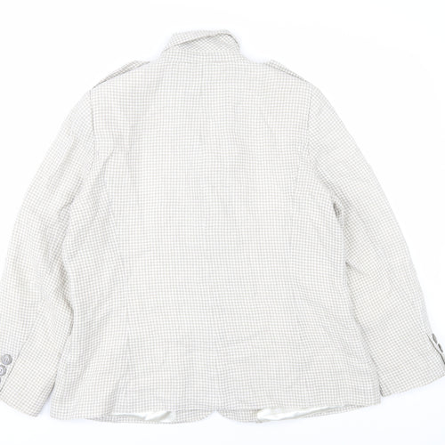 Windsmoor Women's Beige Check Linen Suit Jacket