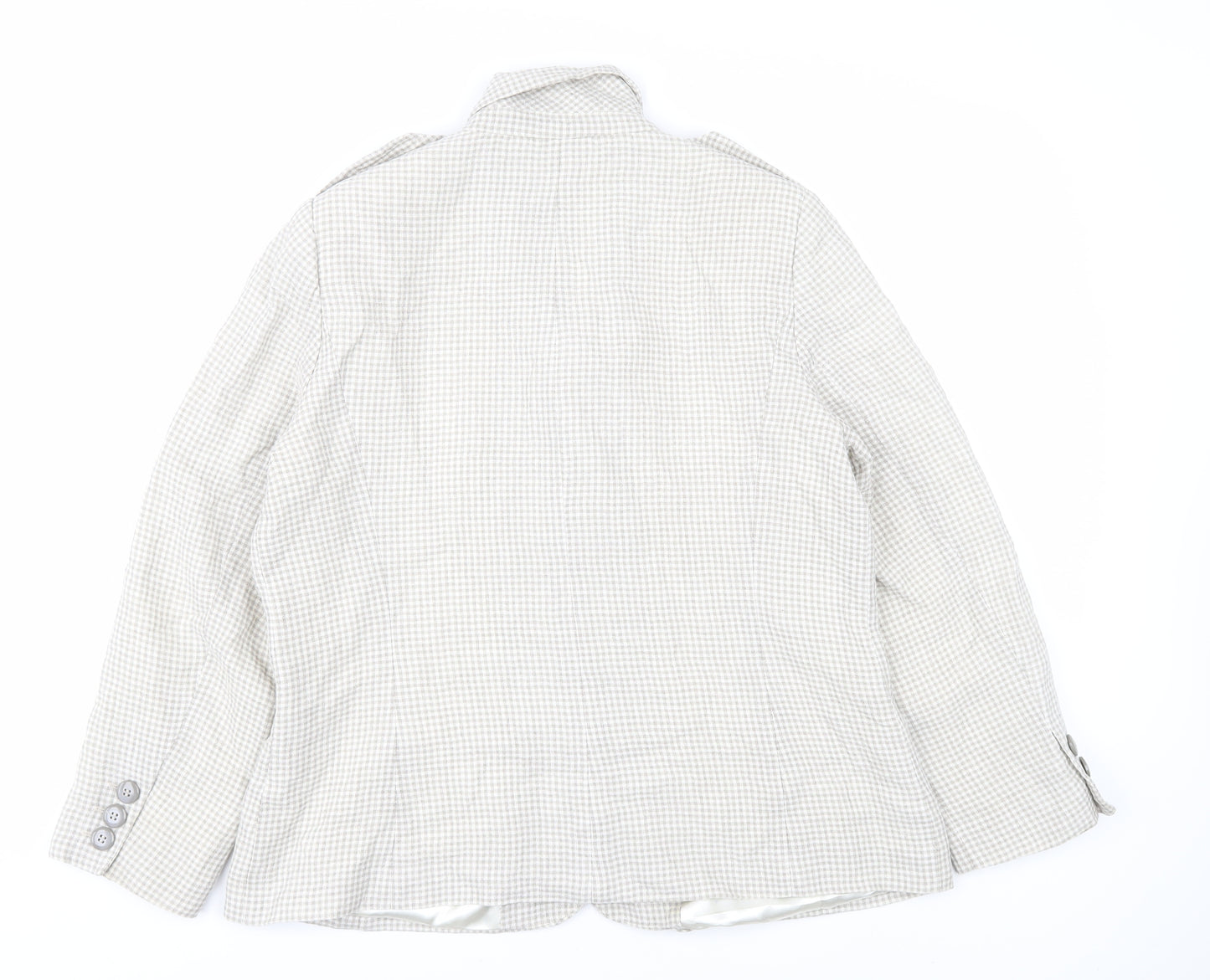 Windsmoor Women's Beige Check Linen Suit Jacket