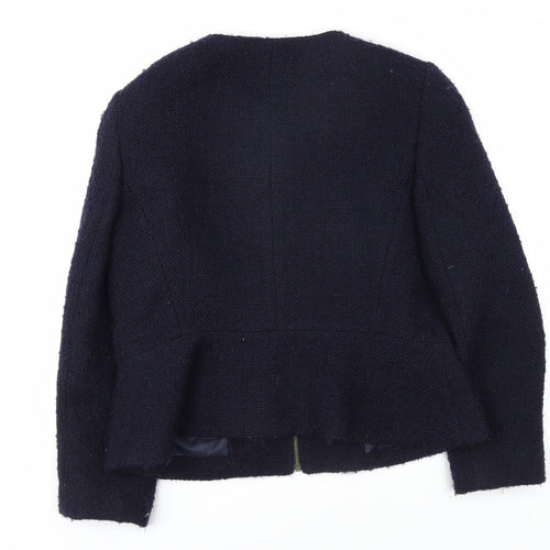 Hobbs Women's Black Tweed Jacket Zip Size 16