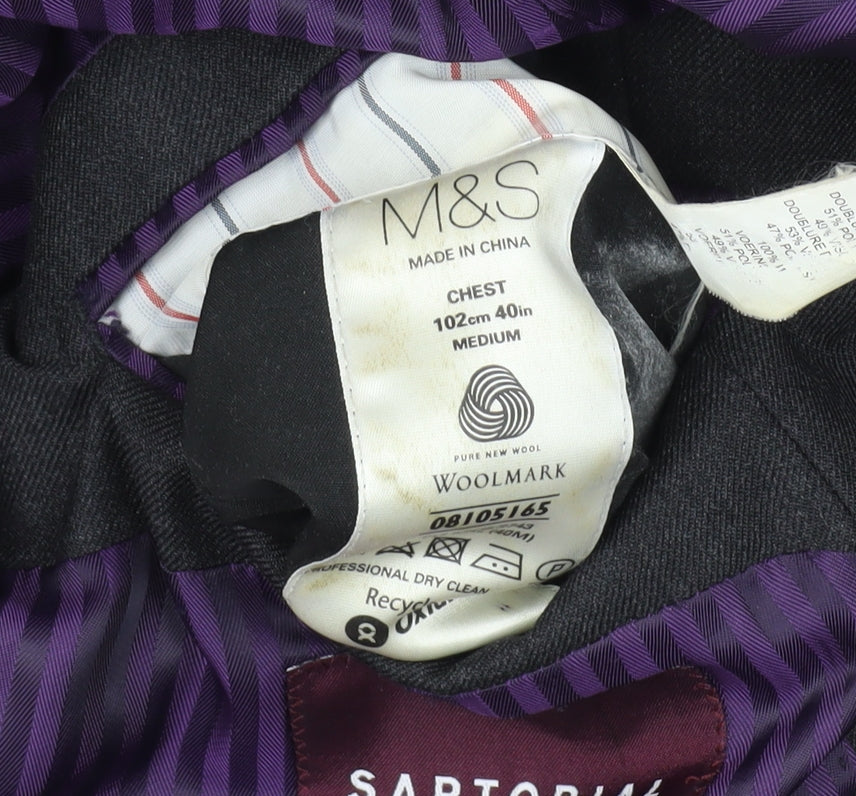 Marks and Spencer Black 40R Blazer - Men's Business Essential
