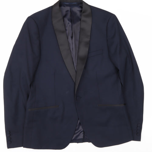 French Connection Men's Blue Tuxedo Blazer, 40R