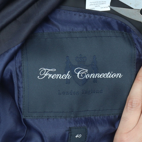 French Connection Men's Blue Tuxedo Blazer, 40R
