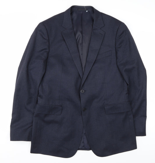 Jaeger Men's Blue Classic Wool Blazer Size 42R