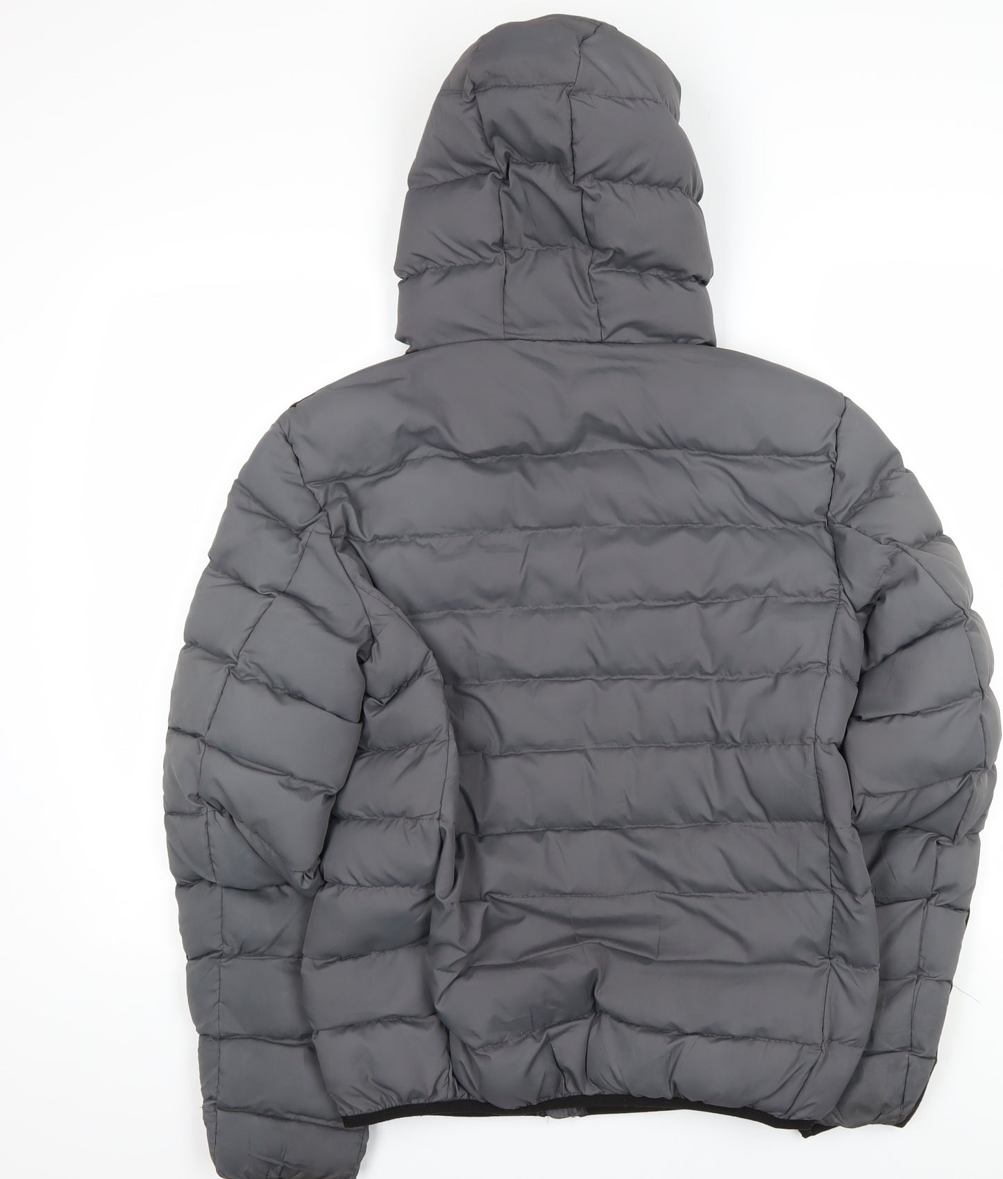 Criminal Damage Men's Grey Puffer Jacket M Hooded