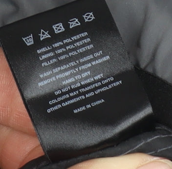 Criminal Damage Men's Grey Puffer Jacket M Hooded