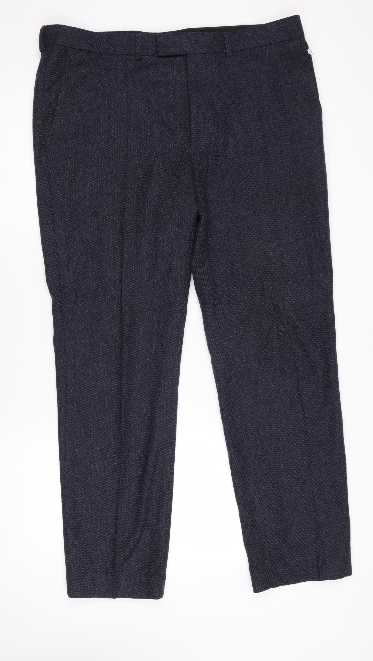 Marks and Spencer Men's Black Dress Pants Lined Wool