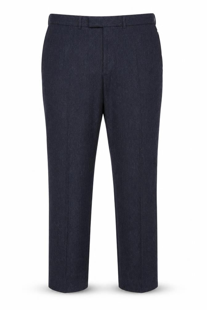 Front view of Marks & Spencer Men's Black Dress Pants Lined Wool
