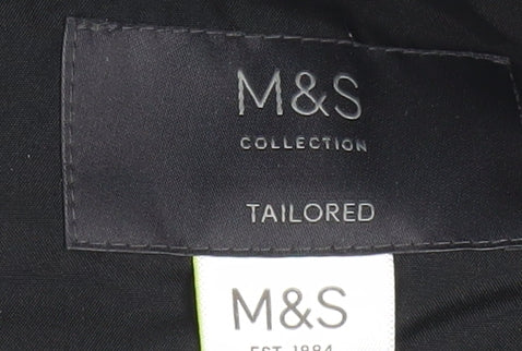 Marks and Spencer Men's Black Dress Pants Lined Wool