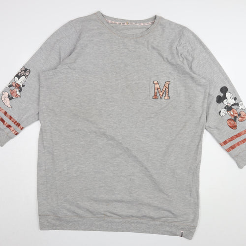Disney Grey Mickey Mouse Women's Plus Size Nightshirt
