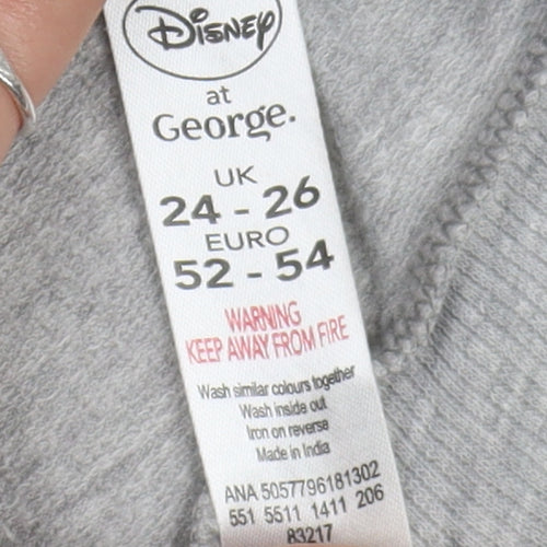 Disney Grey Mickey Mouse Women's Plus Size Nightshirt