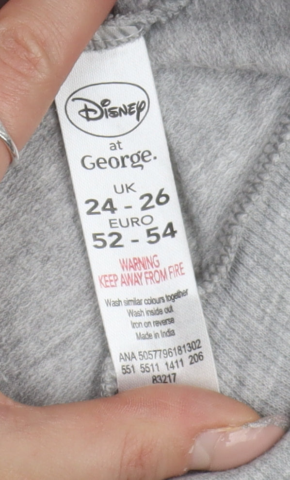 Disney Grey Mickey Mouse Women's Plus Size Nightshirt