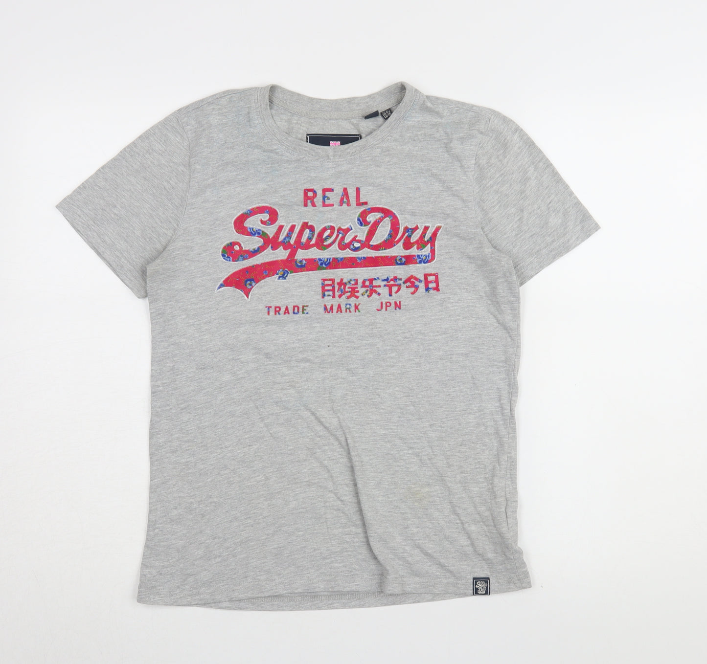 Superdry Women's Grey T-Shirt Size 10 Casual Classic