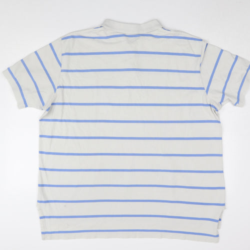 Ralph Lauren Men's Beige 2XL Striped Polo Shirt
