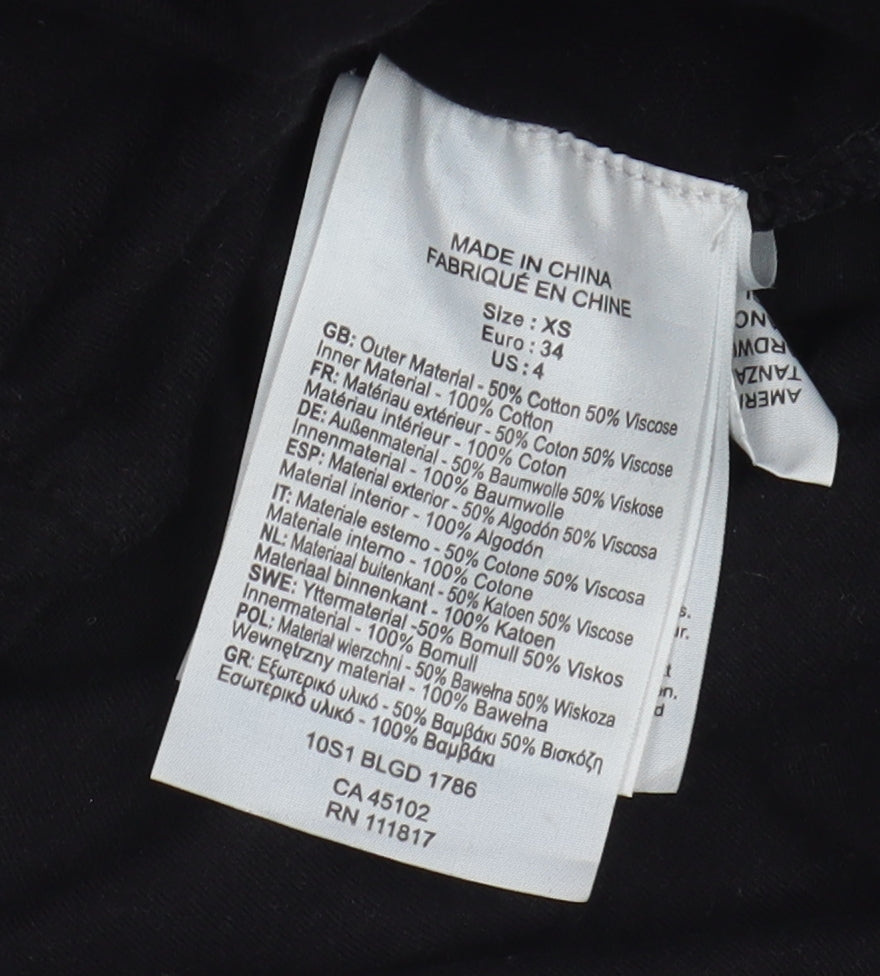 Bench Women's Black XS Off-Shoulder Shift Dress