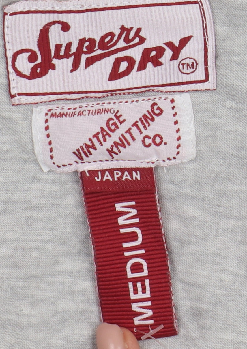 Superdry Women's Grey Yellow Raglan T-Shirt M
