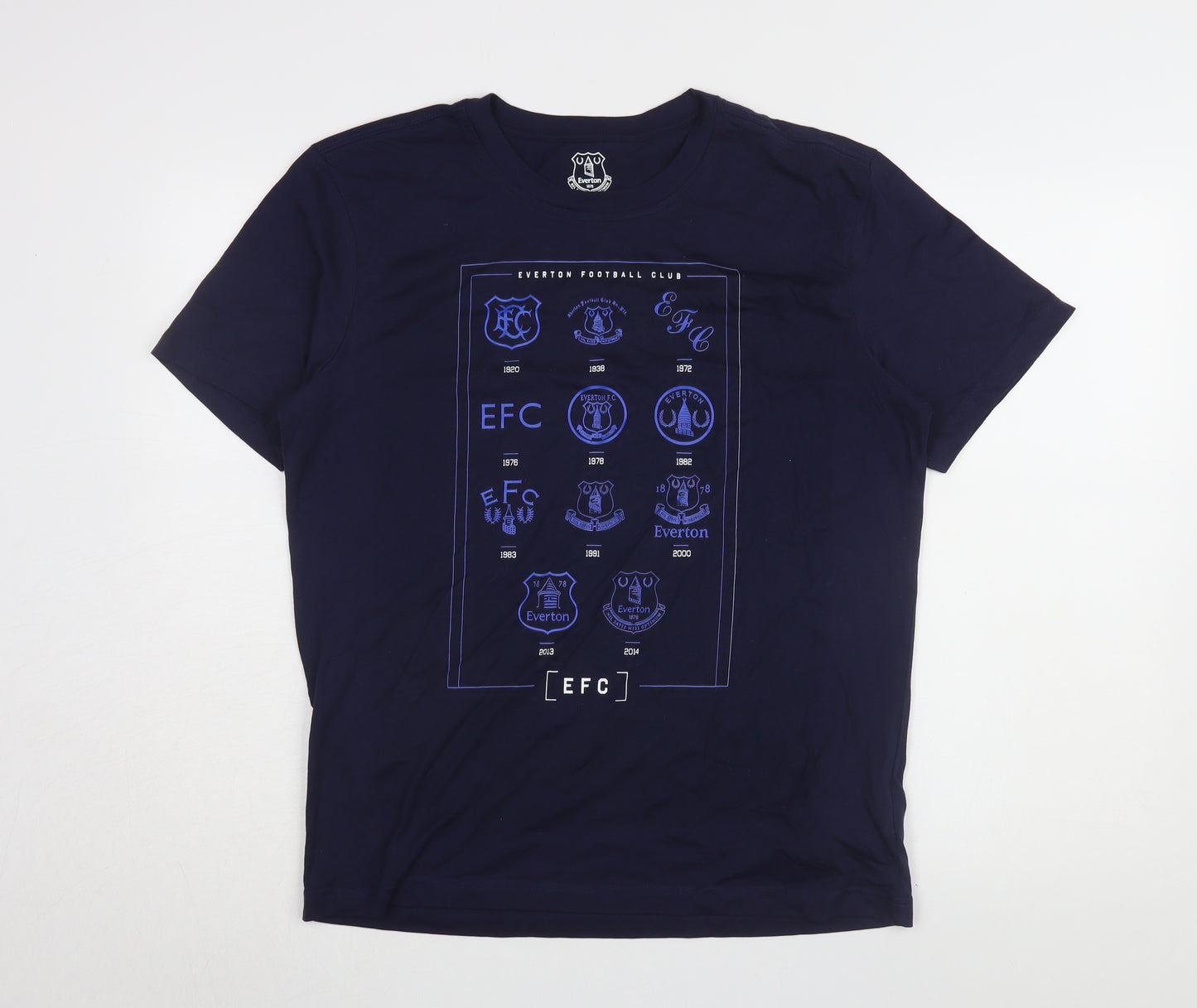 Everton Men's Blue Graphic T-Shirt Medium