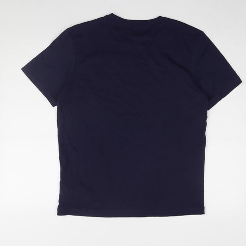 Everton Men's Blue Graphic T-Shirt Medium