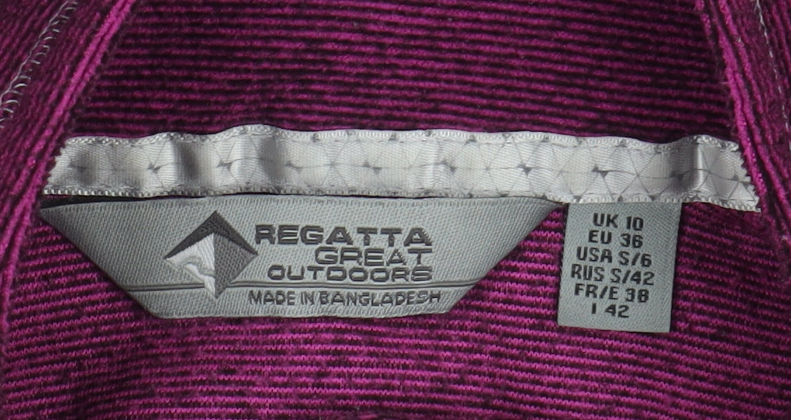 Regatta Women's Purple 1/2 Zip Sweatshirt Size 10