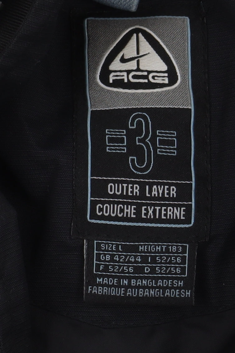 Nike Men's Black Hooded Parka Jacket Size L