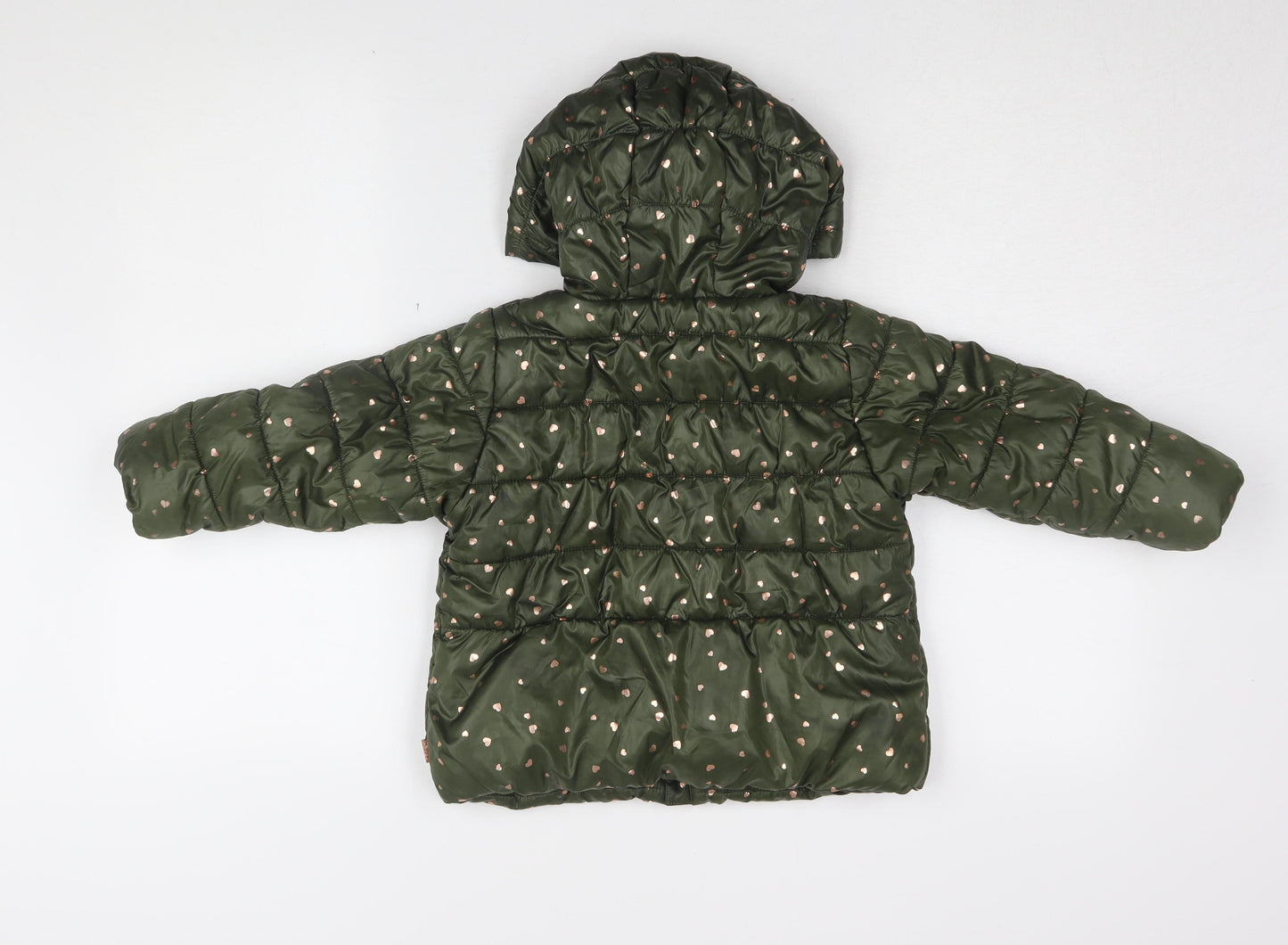 Canada House Girls Green Heart Puffer Jacket 24M
