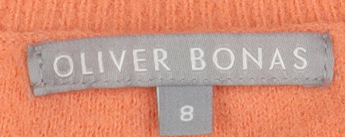 Oliver Bonas Women's Orange Pullover Jumper Size 8