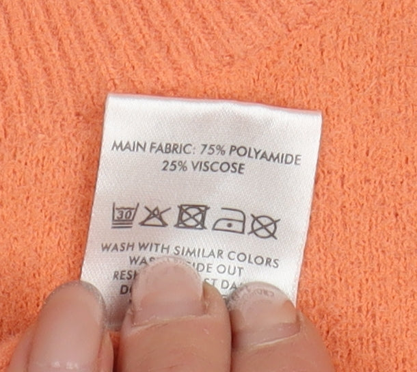 Oliver Bonas Women's Orange Pullover Jumper Size 8