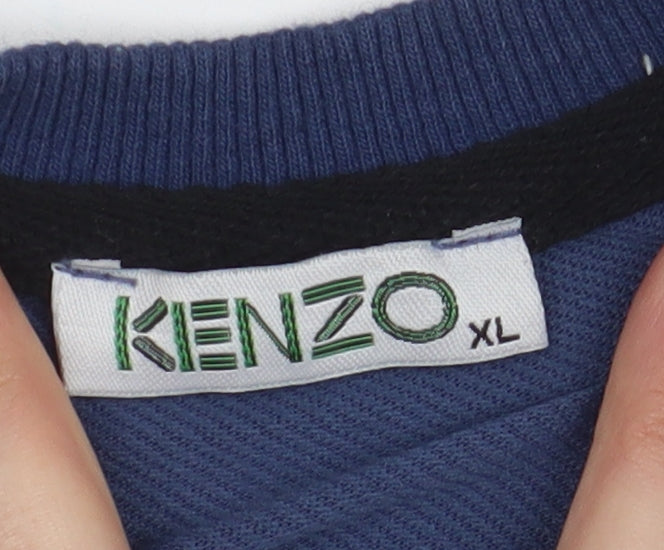 Kenzo Men's Blue Graphic Tiger Sweatshirt XL Pullover